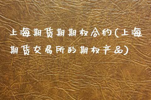 上海期货期期权合约(上海期货交易所的期权产品)_https://www.zztgc.com_期货行情_第1张