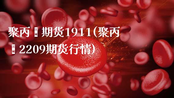 聚丙烯期货1911(聚丙烯2209期货行情)_https://www.zztgc.com_原油期货_第1张