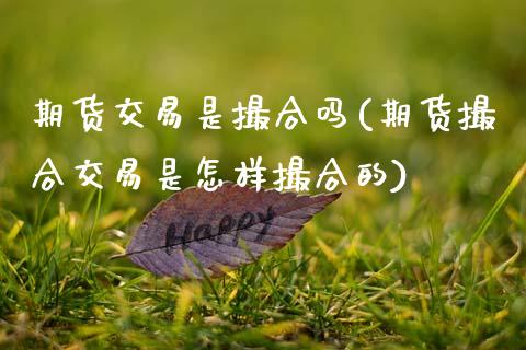 期货交易是撮合吗(期货撮合交易是怎样撮合的)_https://www.zztgc.com_期货入门_第1张