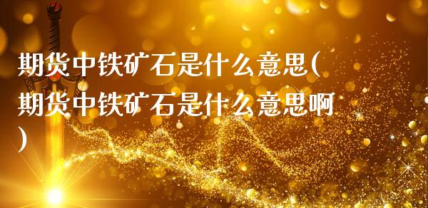 期货中铁矿石是什么意思(期货中铁矿石是什么意思啊)_https://www.zztgc.com_期货行情_第1张