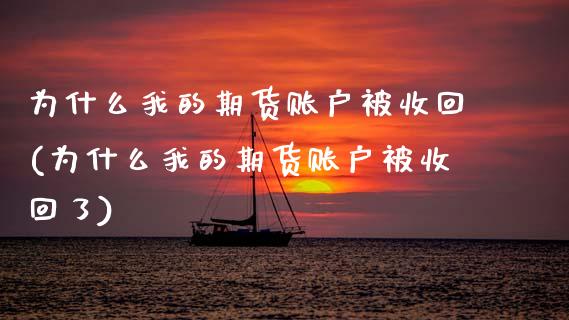 为什么我的期货账户被收回(为什么我的期货账户被收回了)_https://www.zztgc.com_期货入门_第1张