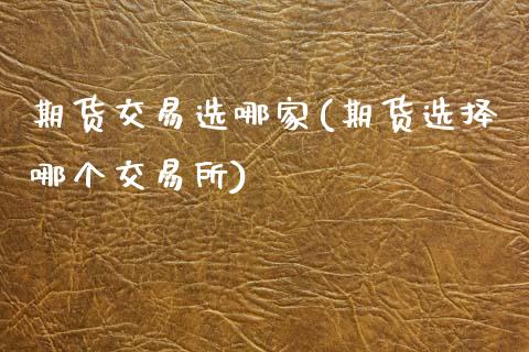 期货交易选哪家(期货选择哪个交易所)_https://www.zztgc.com_期货行情_第1张