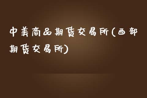 中美商品期货交易所(西部期货交易所)_https://www.zztgc.com_期货入门_第1张