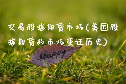 交易股指期货市场(美国股指期货的市场变迁历史)_https://www.zztgc.com_期货开户_第1张