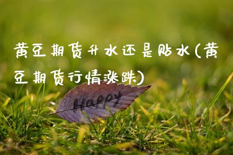 黄豆期货升水还是贴水(黄豆期货行情涨跌)_https://www.zztgc.com_黄金期货_第1张