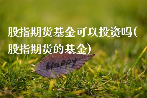 股指期货基金可以投资吗(股指期货的基金)_https://www.zztgc.com_期货入门_第1张