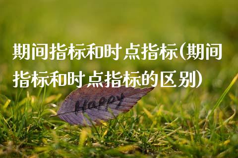 期间指标和时点指标(期间指标和时点指标的区别)_https://www.zztgc.com_期货入门_第1张