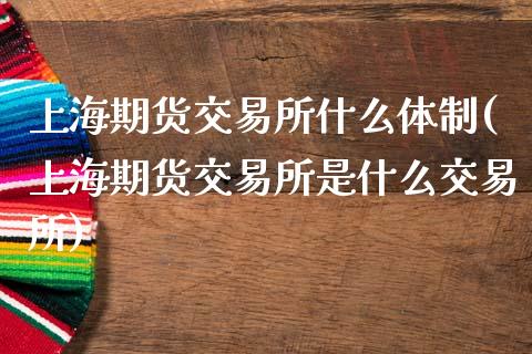 上海期货交易所什么体制(上海期货交易所是什么交易所)_https://www.zztgc.com_原油期货_第1张