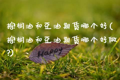 棕榈油和豆油期货哪个好(棕榈油和豆油期货哪个好做?)_https://www.zztgc.com_期货直播_第1张
