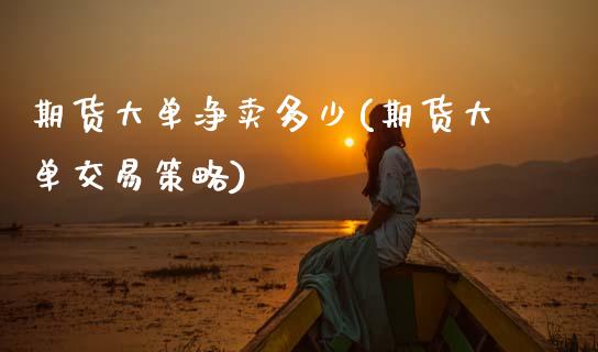 期货大单净卖多少(期货大单交易策略)_https://www.zztgc.com_期货直播_第1张