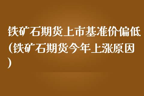 铁矿石期货上市基准价偏低(铁矿石期货今年上涨原因)_https://www.zztgc.com_期货直播_第1张