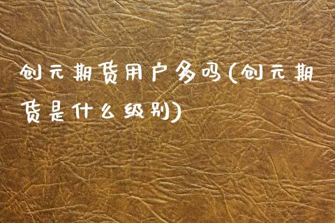 创元期货用户多吗(创元期货是什么级别)_https://www.zztgc.com_期货行情_第1张