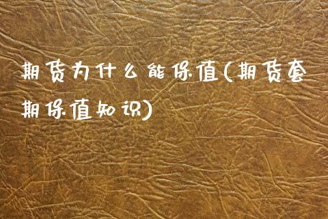 期货为什么能保值(期货套期保值知识)_https://www.zztgc.com_原油期货_第1张