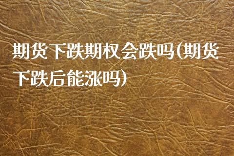期货下跌期权会跌吗(期货下跌后能涨吗)_https://www.zztgc.com_期货行情_第1张