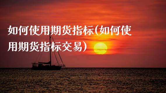如何使用期货指标(如何使用期货指标交易)_https://www.zztgc.com_期货入门_第1张