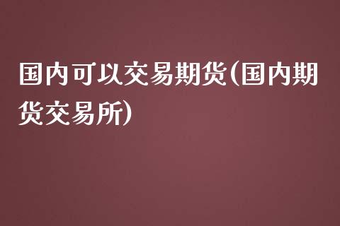 国内可以交易期货(国内期货交易所)_https://www.zztgc.com_原油期货_第1张