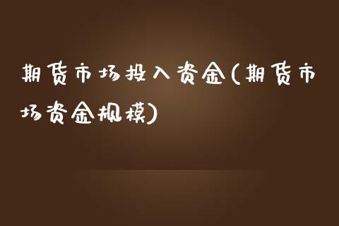 期货市场投入资金(期货市场资金规模)_https://www.zztgc.com_期货直播_第1张