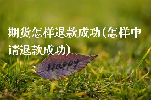 期货怎样退款成功(怎样申请退款成功)_https://www.zztgc.com_原油期货_第1张