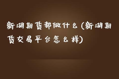 新湖期货都做什么(新湖期货交易平台怎么样)_https://www.zztgc.com_期货直播_第1张