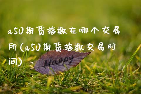 a50期货指数在哪个交易所(a50期货指数交易时间)_https://www.zztgc.com_期货行情_第1张