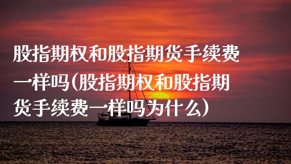 股指期权和股指期货手续费一样吗(股指期权和股指期货手续费一样吗为什么)_https://www.zztgc.com_期货行情_第1张