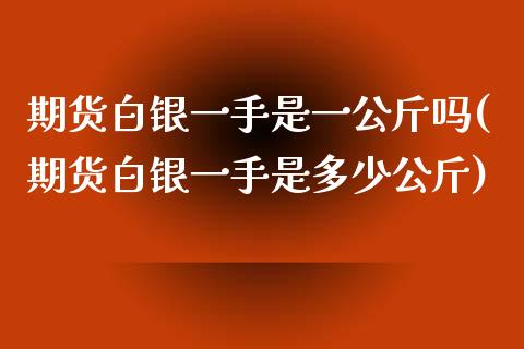 期货白银一手是一公斤吗(期货白银一手是多少公斤)_https://www.zztgc.com_期货入门_第1张