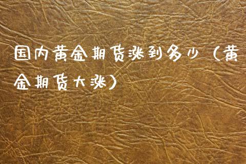 国内黄金期货涨到多少（黄金期货大涨）_https://www.zztgc.com_原油期货_第1张