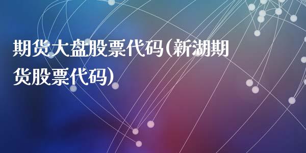 期货大盘股票代码(新湖期货股票代码)_https://www.zztgc.com_原油期货_第1张
