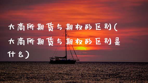 大商所期货与期权的区别(大商所期货与期权的区别是什么)_https://www.zztgc.com_期货直播_第1张