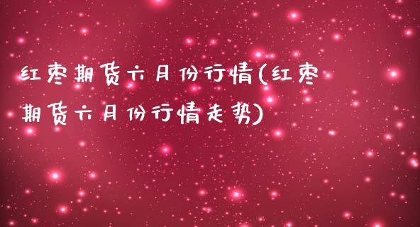 红枣期货六月份行情(红枣期货六月份行情走势)_https://www.zztgc.com_期货行情_第1张
