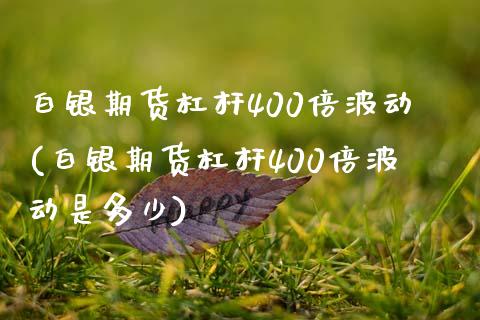 白银期货杠杆400倍波动(白银期货杠杆400倍波动是多少)_https://www.zztgc.com_原油期货_第1张