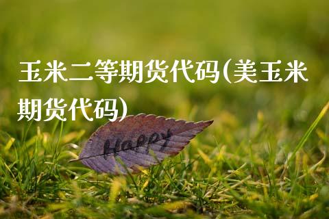 玉米二等期货代码(美玉米期货代码)_https://www.zztgc.com_黄金期货_第1张