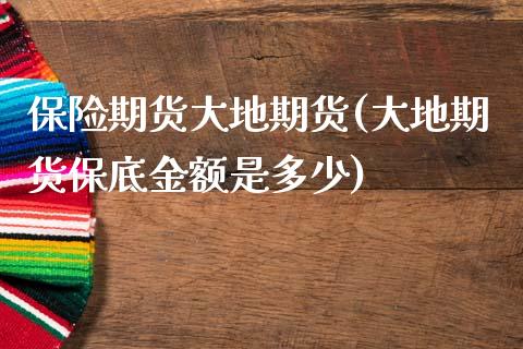 保险期货大地期货(大地期货保底金额是多少)_https://www.zztgc.com_期货直播_第1张