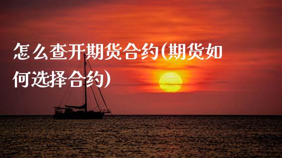 怎么查开期货合约(期货如何选择合约)_https://www.zztgc.com_期货开户_第1张