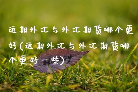 远期外汇与外汇期货哪个更好(远期外汇与外汇期货哪个更好一些)_https://www.zztgc.com_期货入门_第1张