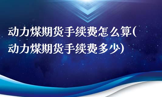 动力煤期货手续费怎么算(动力煤期货手续费多少)_https://www.zztgc.com_期货入门_第1张