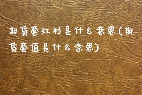 期货套红利是什么意思(期货套值是什么意思)_原油期货_第1张_珍投期货网 期货套红利是什么意思(期货套值是什么意思)_https://www.zztgc.com_原油期货_第1张