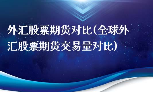 外汇股票期货对比(全球外汇股票期货交易量对比)_https://www.zztgc.com_黄金期货_第1张