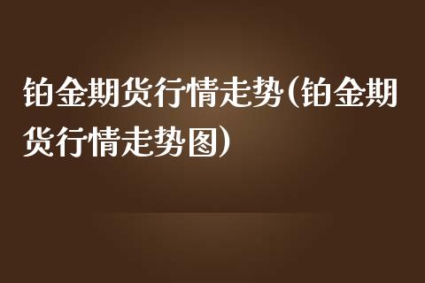 铂金期货行情走势(铂金期货行情走势图)_https://www.zztgc.com_期货入门_第1张