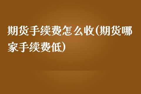 期货手续费怎么收(期货哪家手续费低)_https://www.zztgc.com_期货直播_第1张