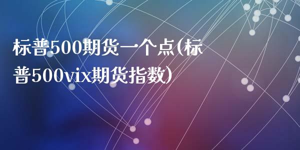 标普500期货一个点(标普500vix期货指数)_https://www.zztgc.com_期货直播_第1张
