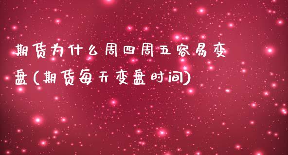 期货为什么周四周五容易变盘(期货每天变盘时间)_https://www.zztgc.com_期货开户_第1张