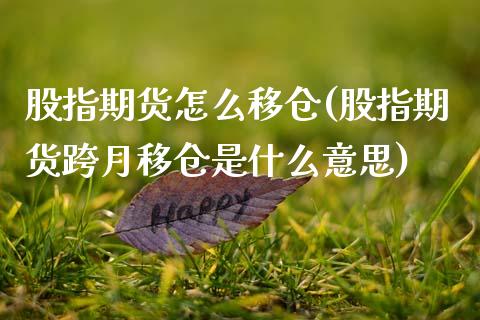 股指期货怎么移仓(股指期货跨月移仓是什么意思)_https://www.zztgc.com_期货入门_第1张