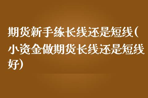 期货新手练长线还是短线(小资金做期货长线还是短线好)_https://www.zztgc.com_期货入门_第1张