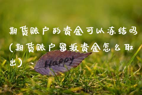 期货账户的资金可以冻结吗(期货账户留抵资金怎么取出)_https://www.zztgc.com_期货行情_第1张
