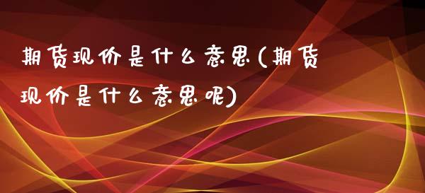 期货现价是什么意思(期货现价是什么意思呢)_https://www.zztgc.com_期货入门_第1张