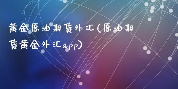 黄金原油期货外汇(原油期货黄金外汇app)_https://www.zztgc.com_原油期货_第1张