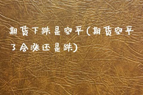 期货下跌是空平(期货空平了会涨还是跌)_https://www.zztgc.com_期货入门_第1张