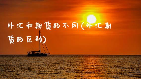 外汇和期货的不同(外汇期货的区别)_https://www.zztgc.com_黄金期货_第1张