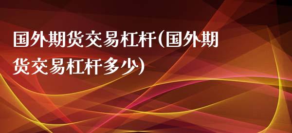 国外期货交易杠杆(国外期货交易杠杆多少)_https://www.zztgc.com_期货行情_第1张